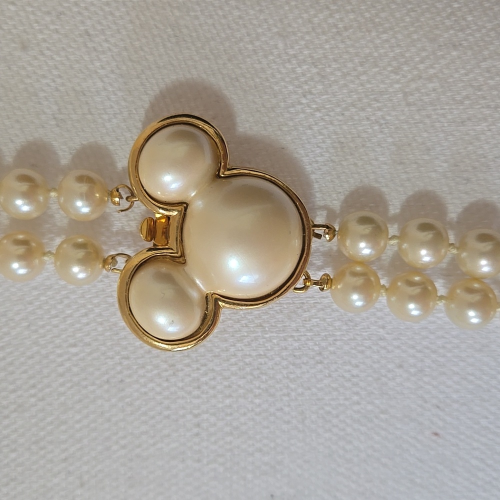Host Pick⭐️Disney Mickey Mouse double strand faux pearl Necklace - Picture 2 of 5